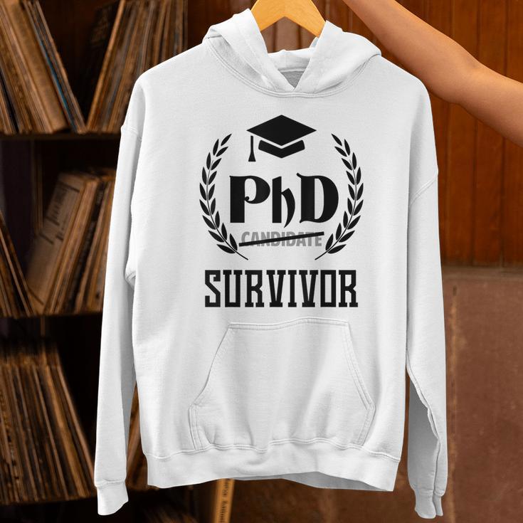 PHD Survivor T-Shirt Graduation Student Teacher For Men Women Kids Unisex Hoodie