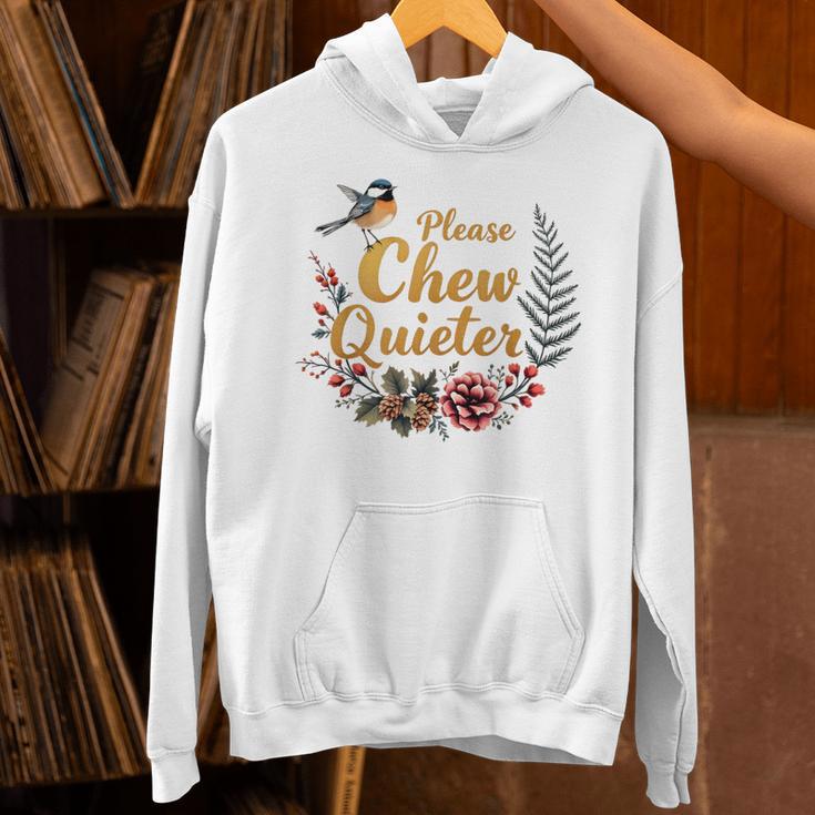 Please Chew Quieter Sarcastic Introvert Humor Unisex Hoodie Please Chew Quieter Sarcastic Introvert Humor Unisex Hoodie