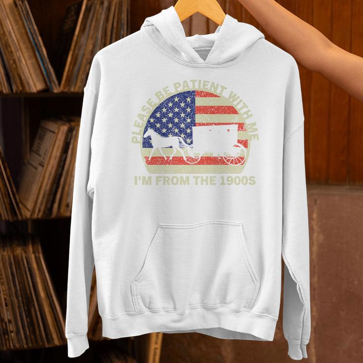 Please Be Patient With Me I'm From The 1900s Dad Vintage Premium Unisex Hoodie