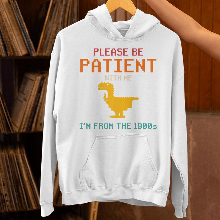 Please Be Patient With Me I'm From The 1900s Dinosaur Premium Unisex Hoodie
