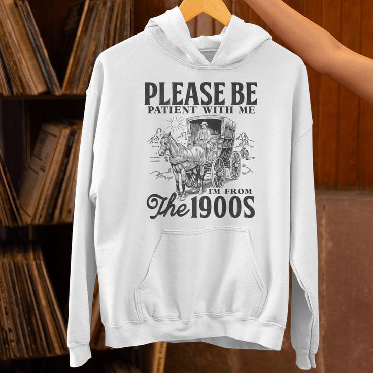 Please Be Patient I'm From The 1900s Horse Drawn Wagon Gifts Premium Unisex Hoodie