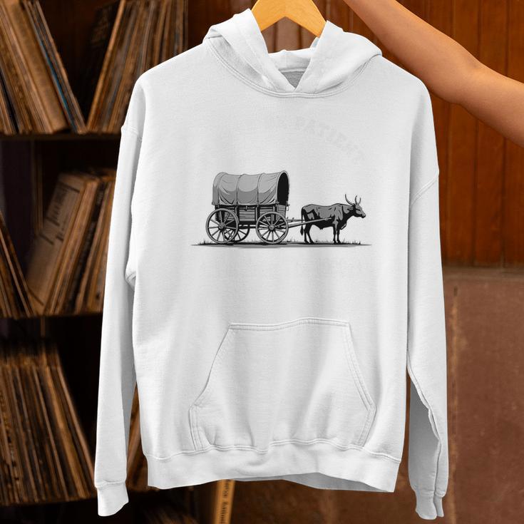 Please Be Patient I'm From The 1900s Oxen And Wagon Premium Unisex Hoodie Please Be Patient I'm From The 1900s Oxen And Wagon Premium Unisex Hoodie