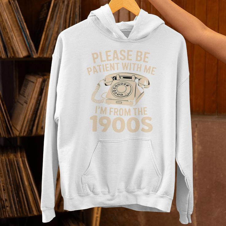 Please Be Patient With Me I'm From The 1900s Retro Humor Premium Tri-Blend Unisex Hoodie