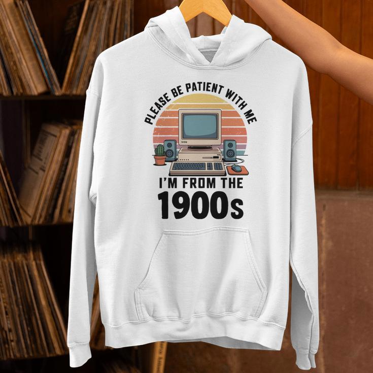 Please Be Patient I'm From The 1900s Retro Vintage Computer Unisex Hoodie