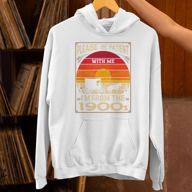 Please Be Patient I'm From The 1900s Sunset Vintage Wagon Premium Unisex Hoodie