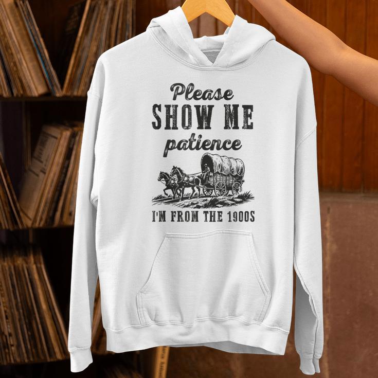 Please Show Me Patience I'm From The 1900s Vintage Horse Unisex Hoodie Please Show Me Patience I'm From The 1900s Vintage Horse Unisex Hoodie