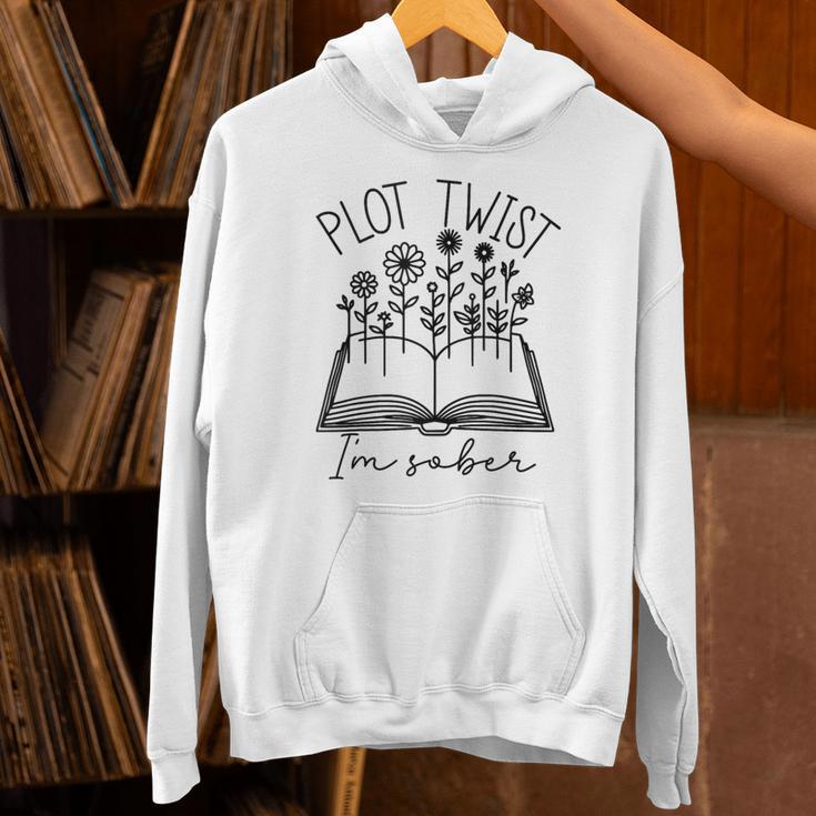 Plot Twist I'm Sober Women's Sobriety Book Reading Literary Unisex Hoodie Plot Twist I'm Sober Women's Sobriety Book Reading Literary Unisex Hoodie