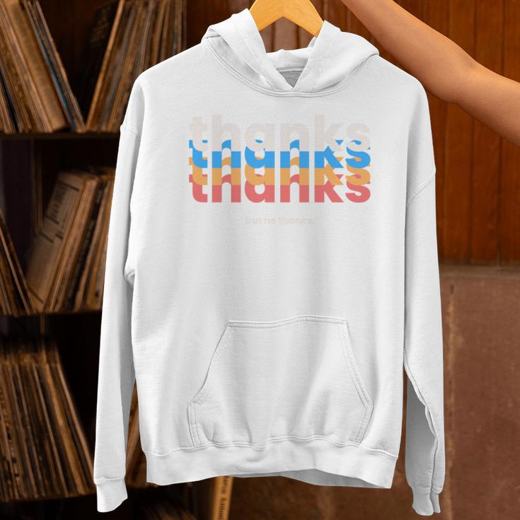 Polite Introvert Thanks But No Thanks Retro Graphic Unisex Hoodie Polite Introvert Thanks But No Thanks Retro Graphic Unisex Hoodie