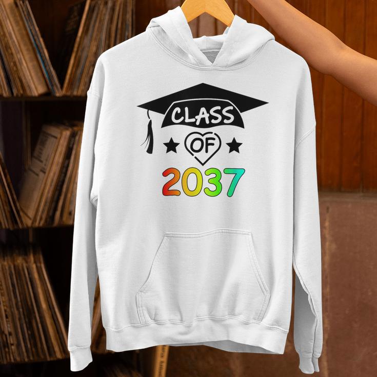 Pre-K -12th Grade Hand Prints Space Graduation Class Of 2037 Unisex Hoodie