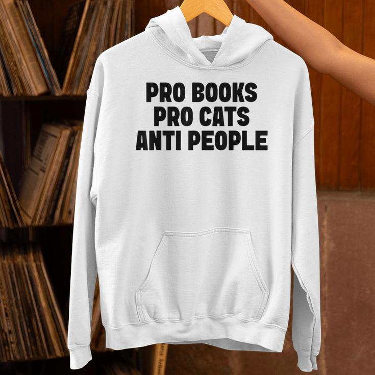 PRO Books PRO Cats Anti People Unisex Hoodie