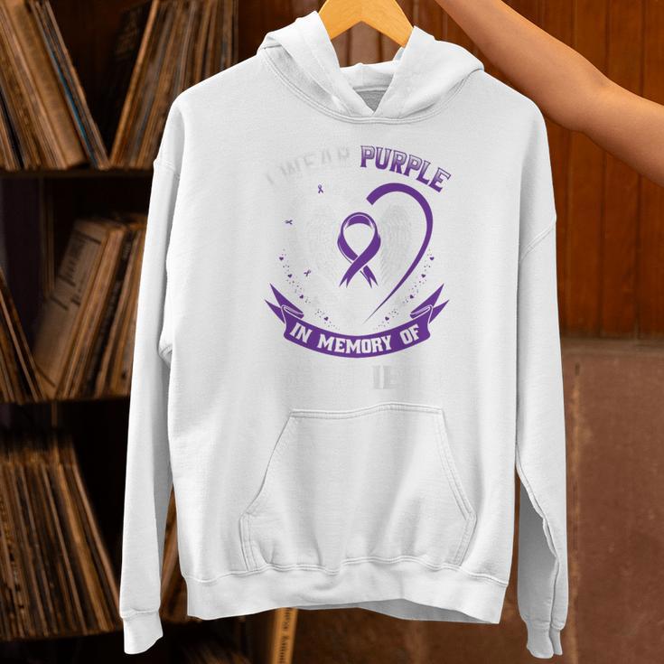 Purple In Memory Of My Friend Epilepsy Awareness Back Print Unisex Hoodie