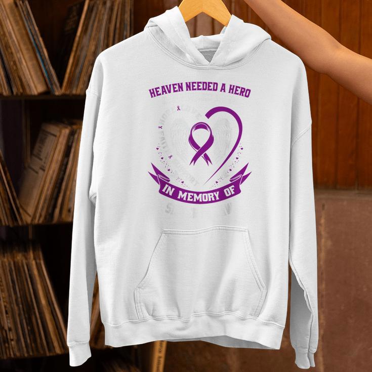 Purple In Memory Sister In Law Pancreatic Cancer Awareness Unisex Hoodie