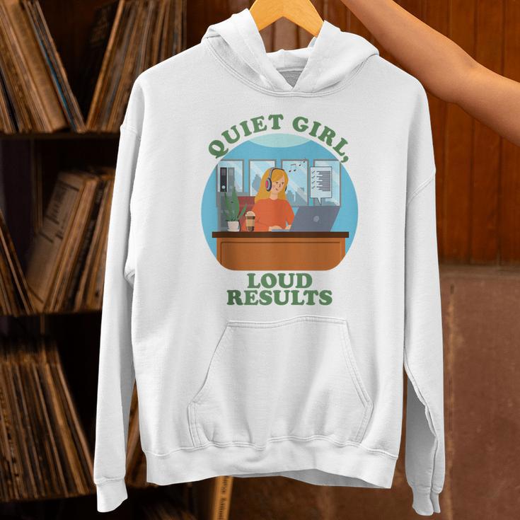 Quiet Girl Loud Results Introvert Office Staff Secretary Unisex Hoodie Quiet Girl Loud Results Introvert Office Staff Secretary Unisex Hoodie