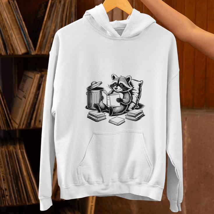 Raccoon Reading A Book Vintage Trash Reader Unisex Hoodie Raccoon Reading A Book Vintage Trash Reader Unisex Hoodie