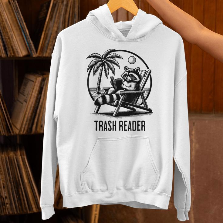 Raccoon Reading Books Summer Humor Trash Reader Unisex Hoodie Raccoon Reading Books Summer Humor Trash Reader Unisex Hoodie