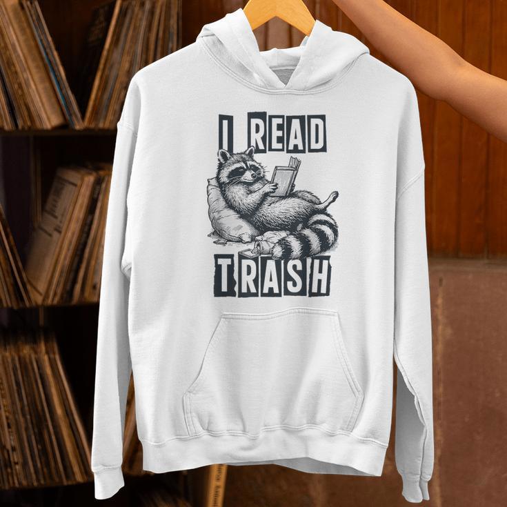 Racoon Reading Spicy Smutty Book Booktok I Read Trashy Books Unisex Hoodie