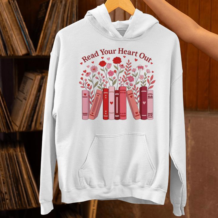 Read Your Heart Out Teacher Valentines Day Reading Book Unisex Hoodie Read Your Heart Out Teacher Valentines Day Reading Book Unisex Hoodie