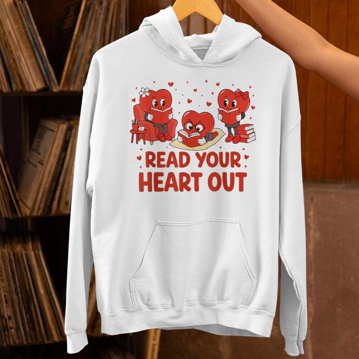 Read Your Heart Out Valentine Teacher Bookworm Lover Unisex Hoodie