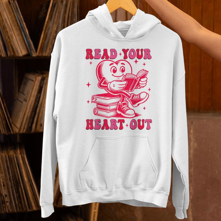 Read Your Heart Out Valentines Day Book Lover Bookish Teach Unisex Hoodie
