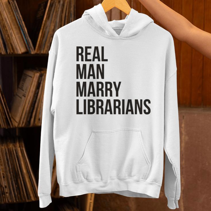 Real Men Marry Librarians – Book Lover Husband Unisex Hoodie