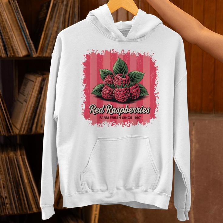 Red Raspberries Farm Fresh Since 1987 Nostalgia Unisex Hoodie Red Raspberries Farm Fresh Since 1987 Nostalgia Unisex Hoodie