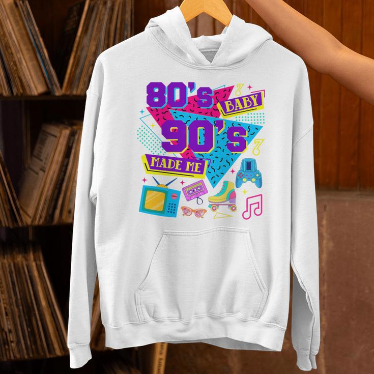 Retro 1980s 80's Baby 1990s 90's Made Me Nostalgia Birthday Premium Tri-Blend Unisex Hoodie