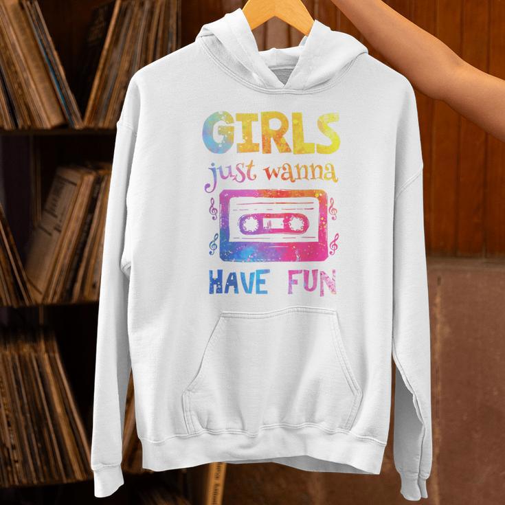 Retro Girls Just Wanna Have Fun Nostalgia 1980s 80's Premium Tri-Blend Unisex Hoodie