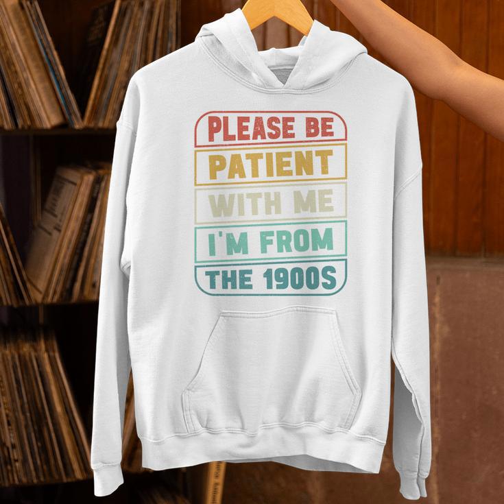 Retro Humor Please Be Patient With Me I'm From The 1900s Premium Unisex Hoodie