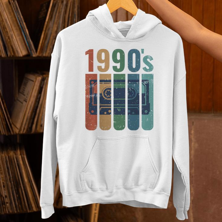 Retro Nineties Style Audio Tape Nostalgia Year 1990 Premium Tri-Blend Unisex Hoodie