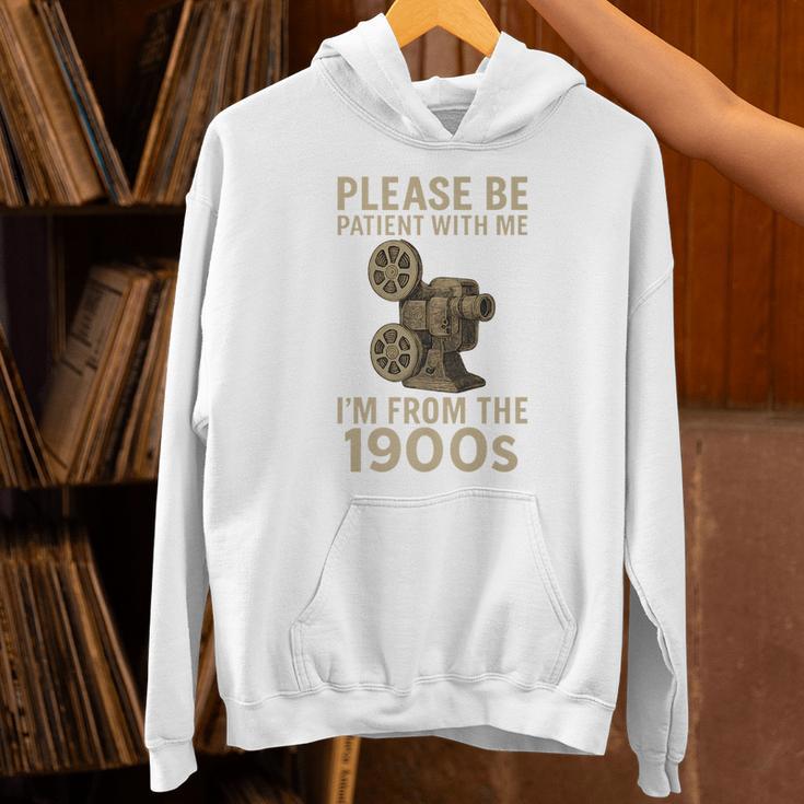 Retro Please Be Patient With Me I'm From The 1900s Projector Premium Unisex Hoodie