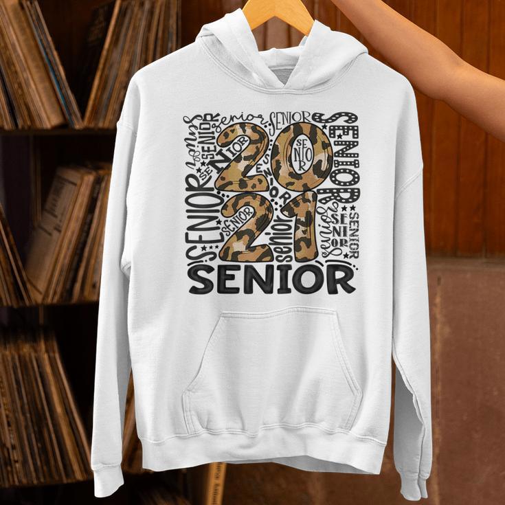 Senior 2021 Grad Class Of 2021 Graduation Leopard Cheetah Unisex Hoodie