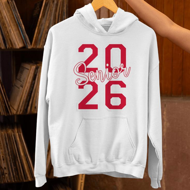 Senior 2026 Graduation Varsity Red Letters On The Back Unisex Hoodie