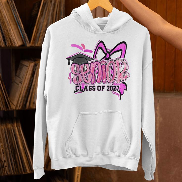 Senior 2027 Class Of 2027 Coquette Girl Pink Graduation 2027 Unisex Hoodie
