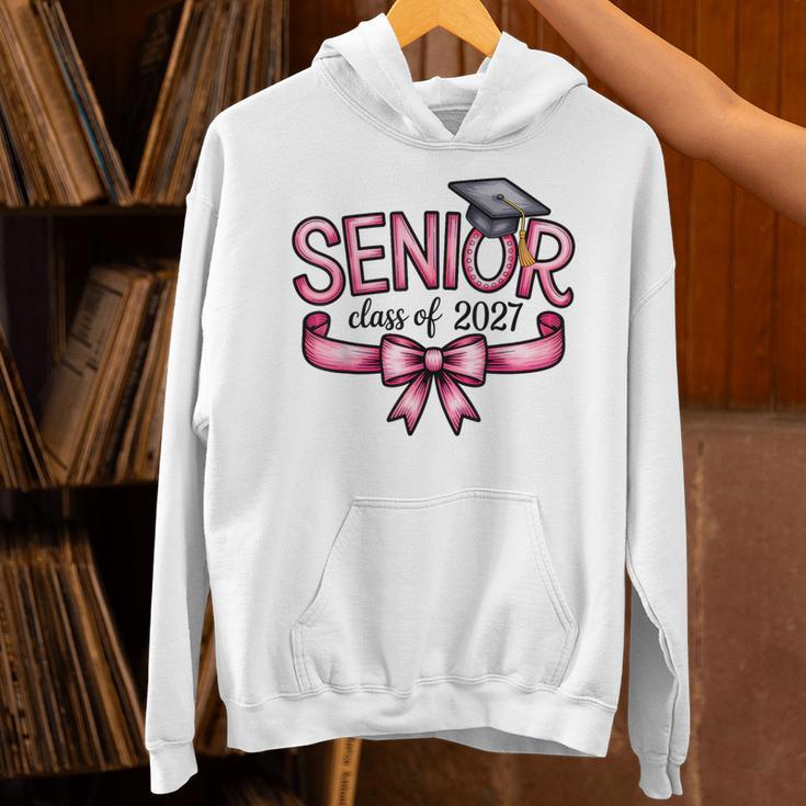 Senior Class Of 2027 Coquette Pink Bow Graduation 2027 Women Unisex Hoodie