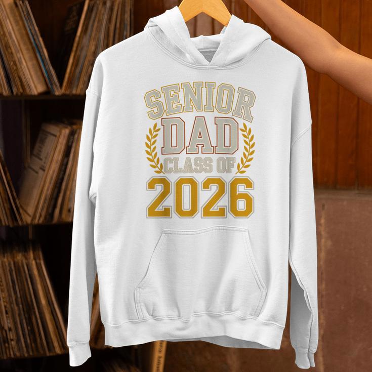 Senior Dad Class Of 2026 Purple Yellow Vintage Graduation Unisex Hoodie
