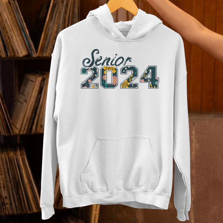 Senior Graduation Class Of 2024 Cute Senior 2024 Flowers Unisex Hoodie