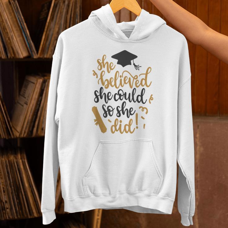 She Believed She Could So She Did Graduation Shirt Unisex Hoodie