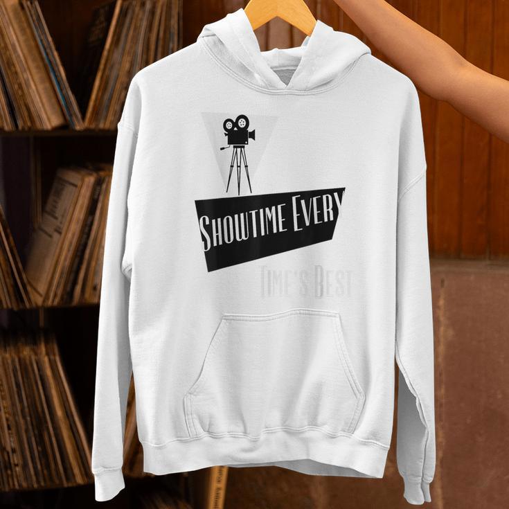 Showtime Every Moment Cinema Nostalgia Film Buff Humor Unisex Hoodie Showtime Every Moment Cinema Nostalgia Film Buff Humor Unisex Hoodie
