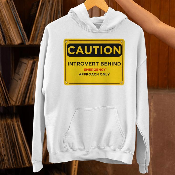 A Simple Yellow Warning Sign For Introvert Unisex Hoodie A Simple Yellow Warning Sign For Introvert Unisex Hoodie