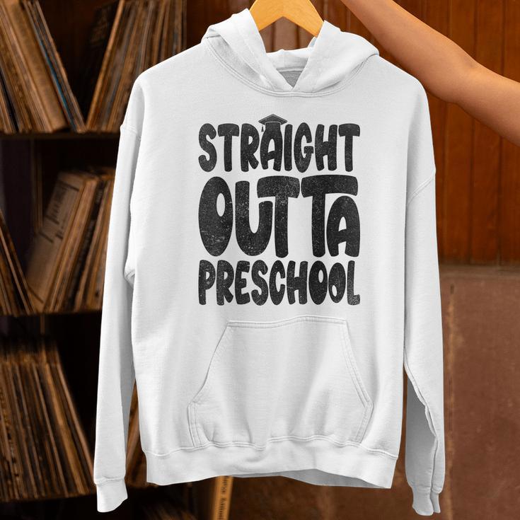 Straight Outta Preschool Graduation Cap Gown 2022 Cute Unisex Hoodie