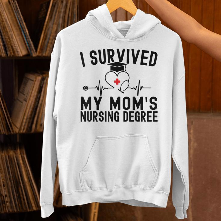I Survived My Mom's Nursing Degree Nursing School Graduation Unisex Hoodie