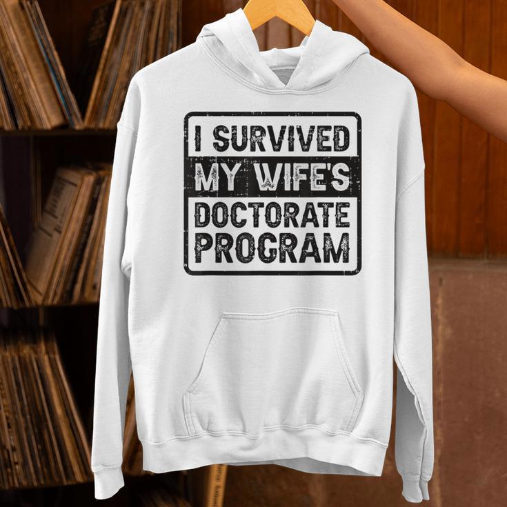 I Survived My Wife's Doctorate Program PhD Graduation Unisex Hoodie