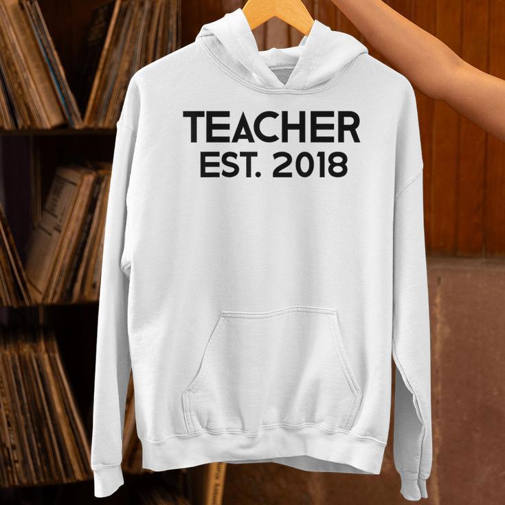 Teacher Graduation Teacher Est 2018 Tee Him Her Unisex Hoodie