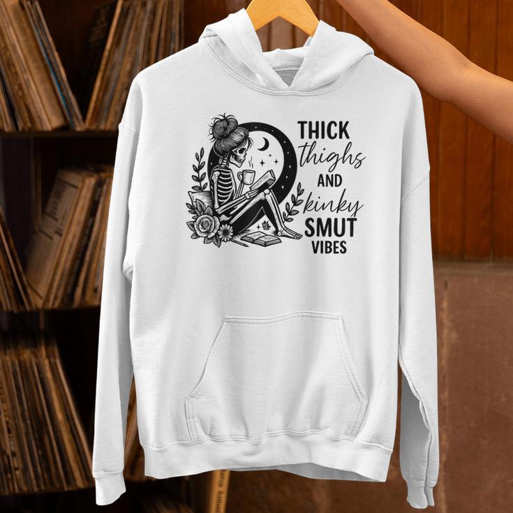 Thick Thighs And Kinky Smut Vibes Spicy Book Lovers Unisex Hoodie