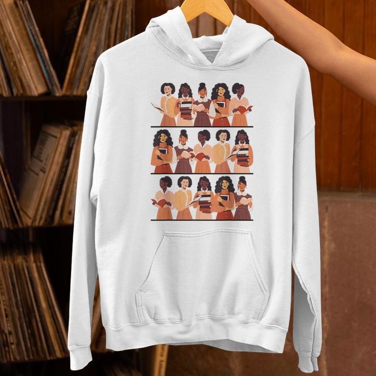 History Month Educated Black Women Girls Reading Books Unisex Hoodie