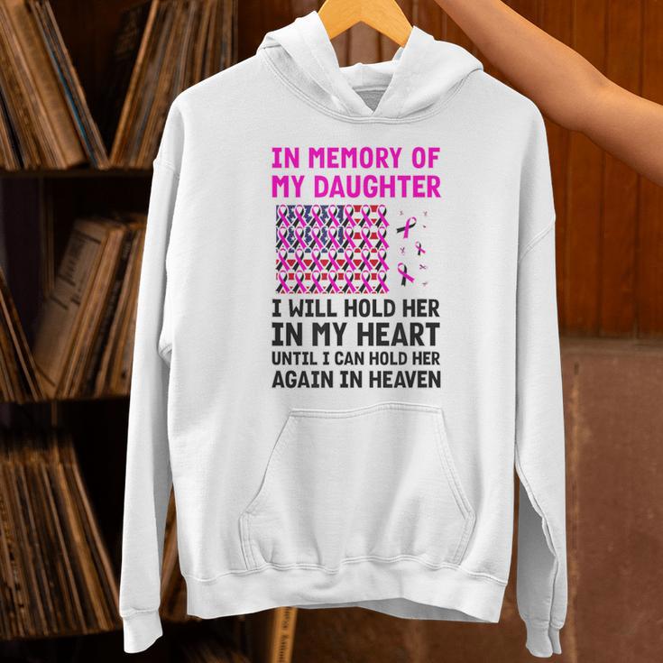 USA Flag With Pink And Black Ribbon In Memory Of My Daughter For Women Men Unisex Hoodie