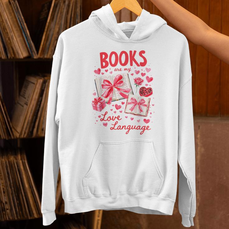 Valentines Book Lover Romance Books Are My Love Language Unisex Hoodie
