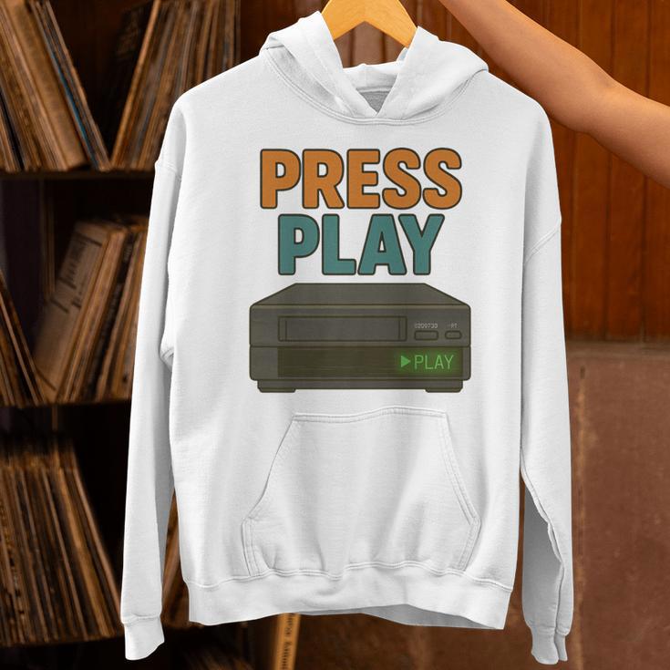 VHS Cassette Retro Analog Nostalgia Theme Premium Unisex Hoodie VHS Cassette Retro Analog Nostalgia Theme Premium Unisex Hoodie