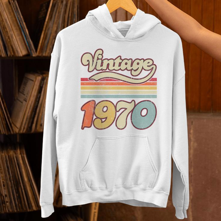 Vintage 1970 Birthday Retro Style 70's Born Nostalgia Outfit Premium Tri-Blend Unisex Hoodie