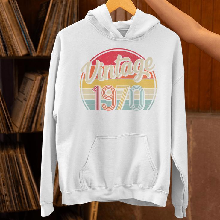 Vintage 1970 Retro Style 70's Born Nostalgia Vibe Birthday Premium Tri-Blend Unisex Hoodie